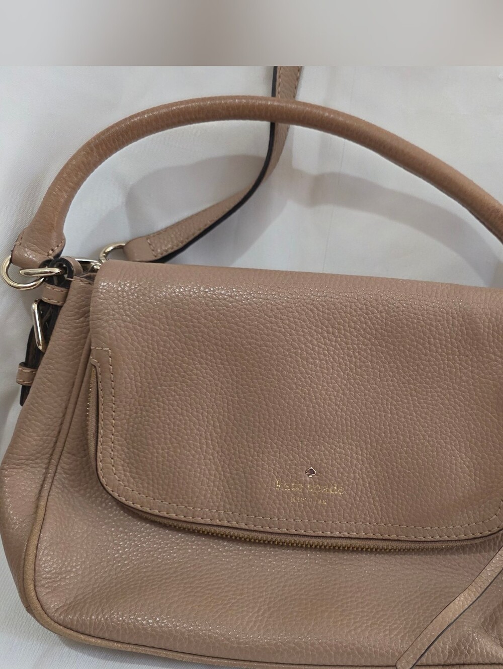 Kate Spade Boerum Place Devin Pebbled Leather Satchel Crossbody Bag